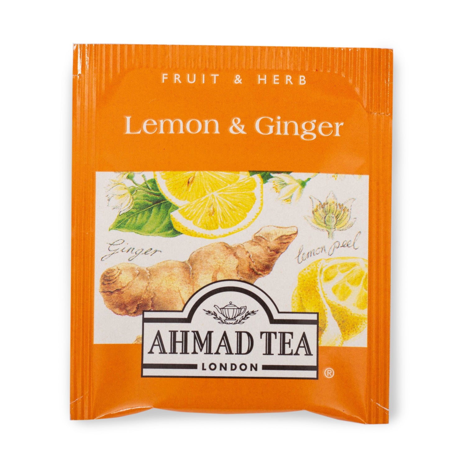 Lemon & Ginger Infusion Fruit Tea - Herbal | 20' Tea Bags | Ahmad Tea