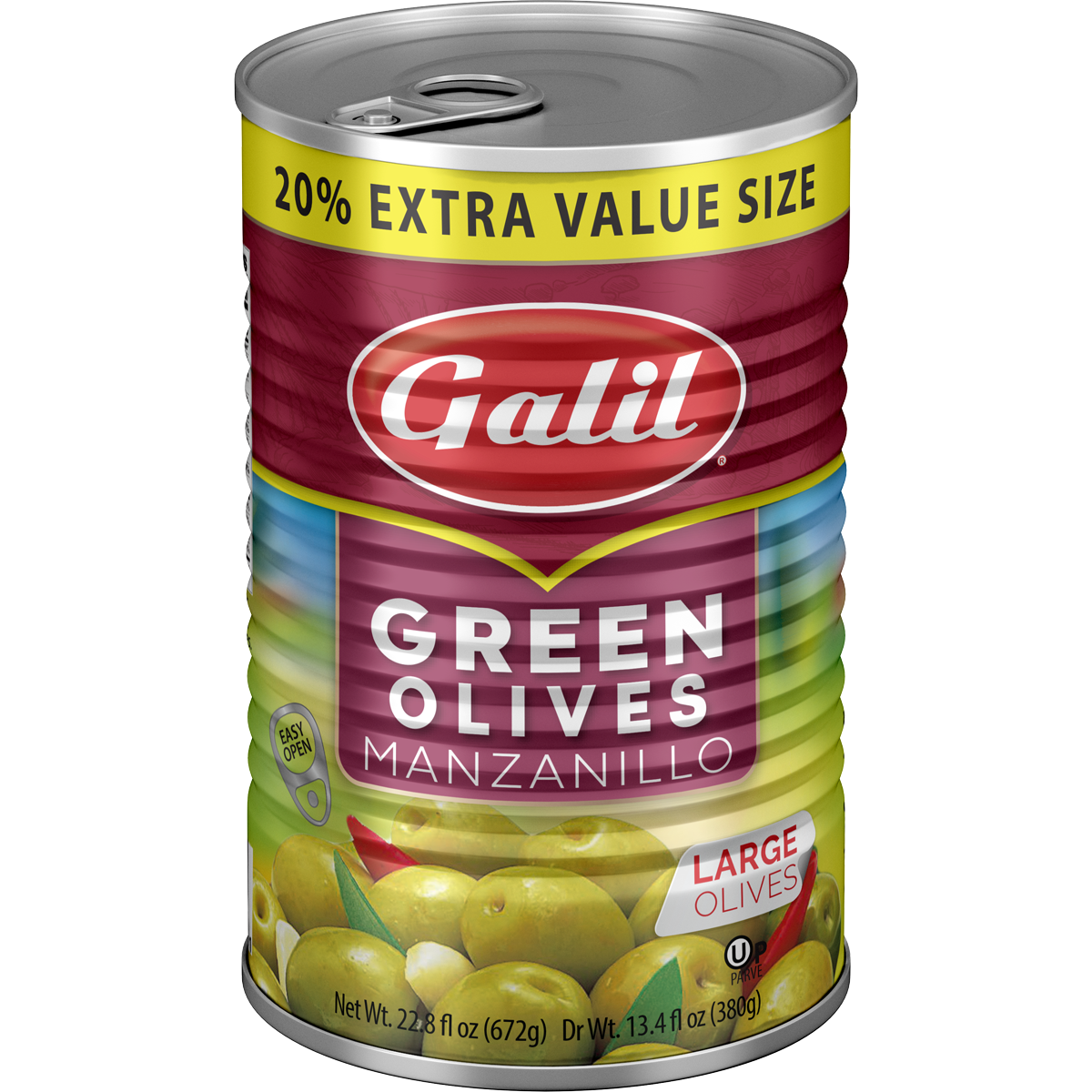 Green Olives Manzanillo 15-17, Galil