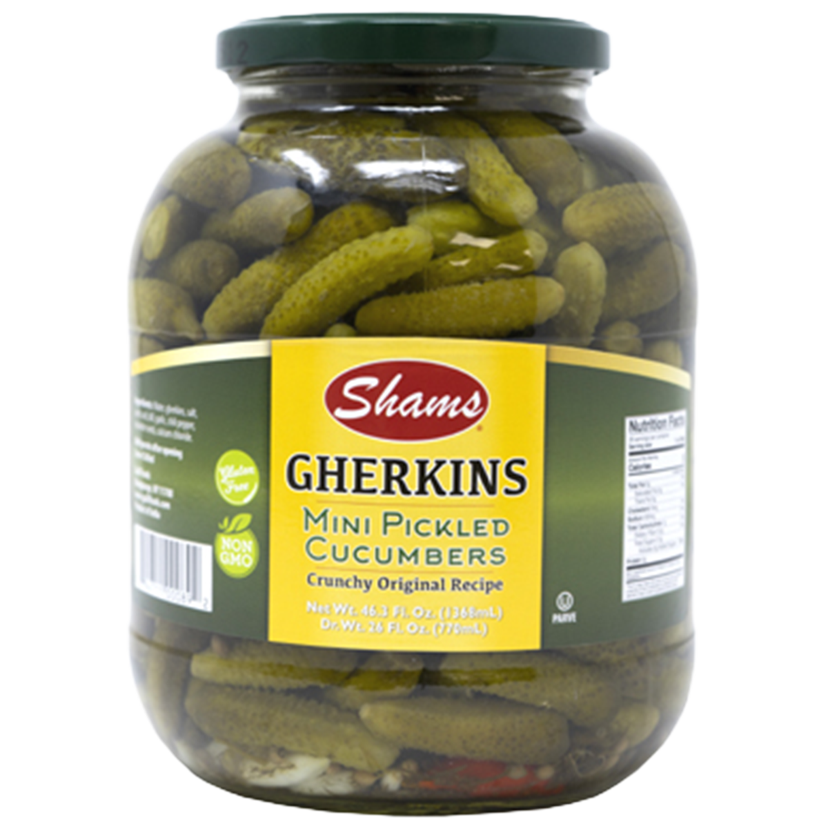 Mini Gherkin Pickles, Shams