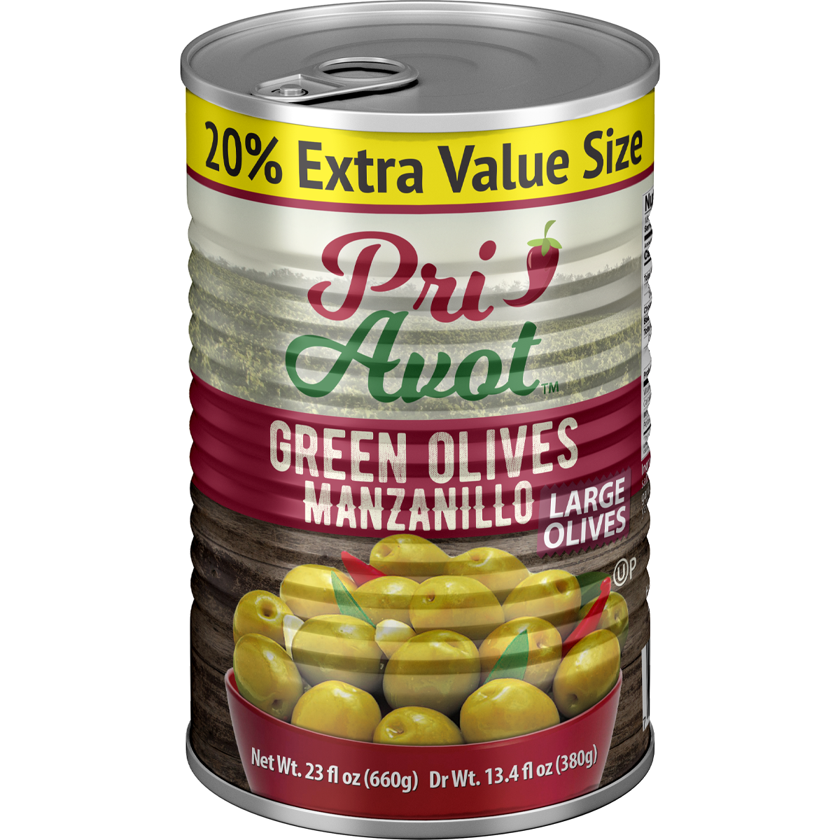 Green Manzanillo Olives 17-20, Pri-Avot