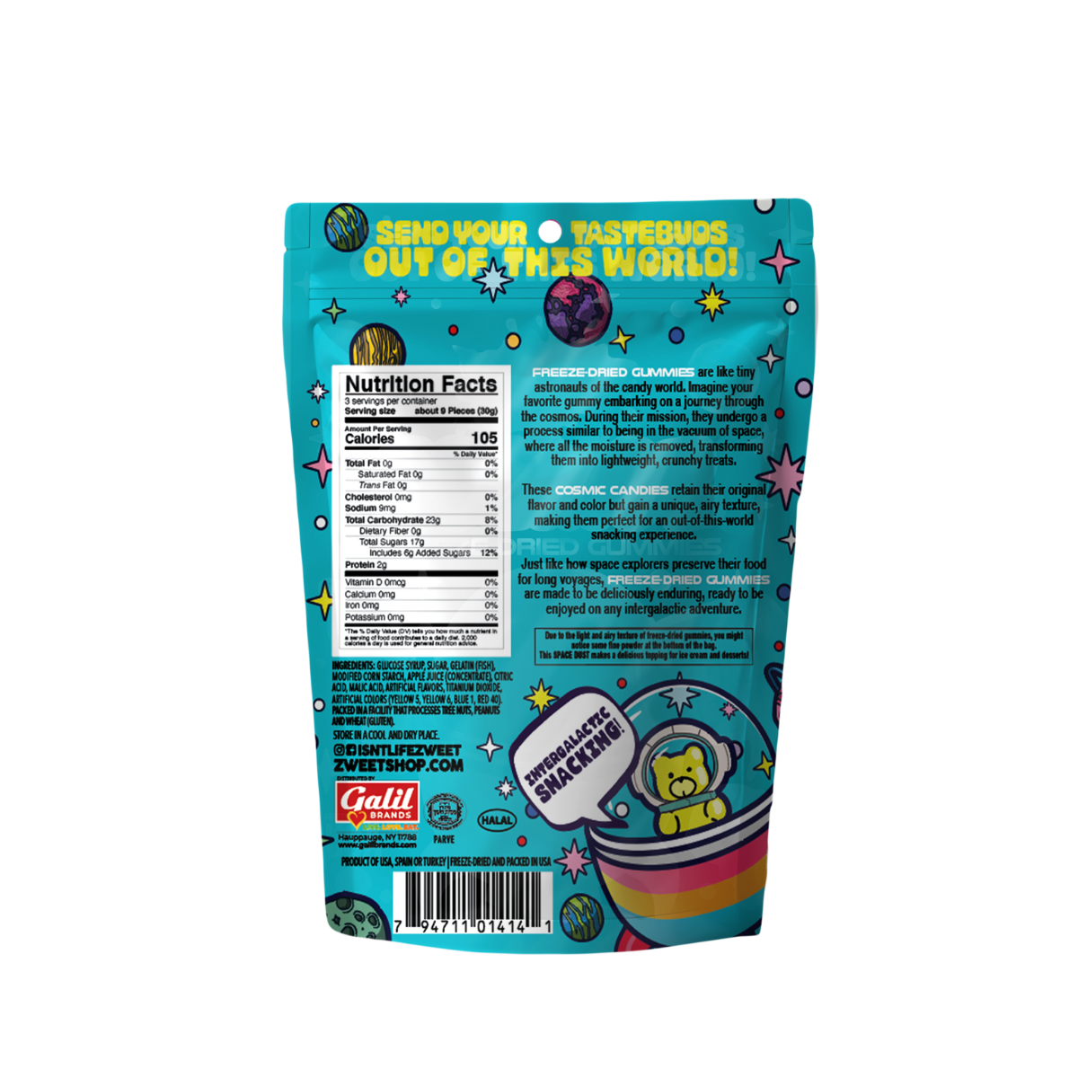 Cosmoz Freeze Dried Sour Bears, Zweet