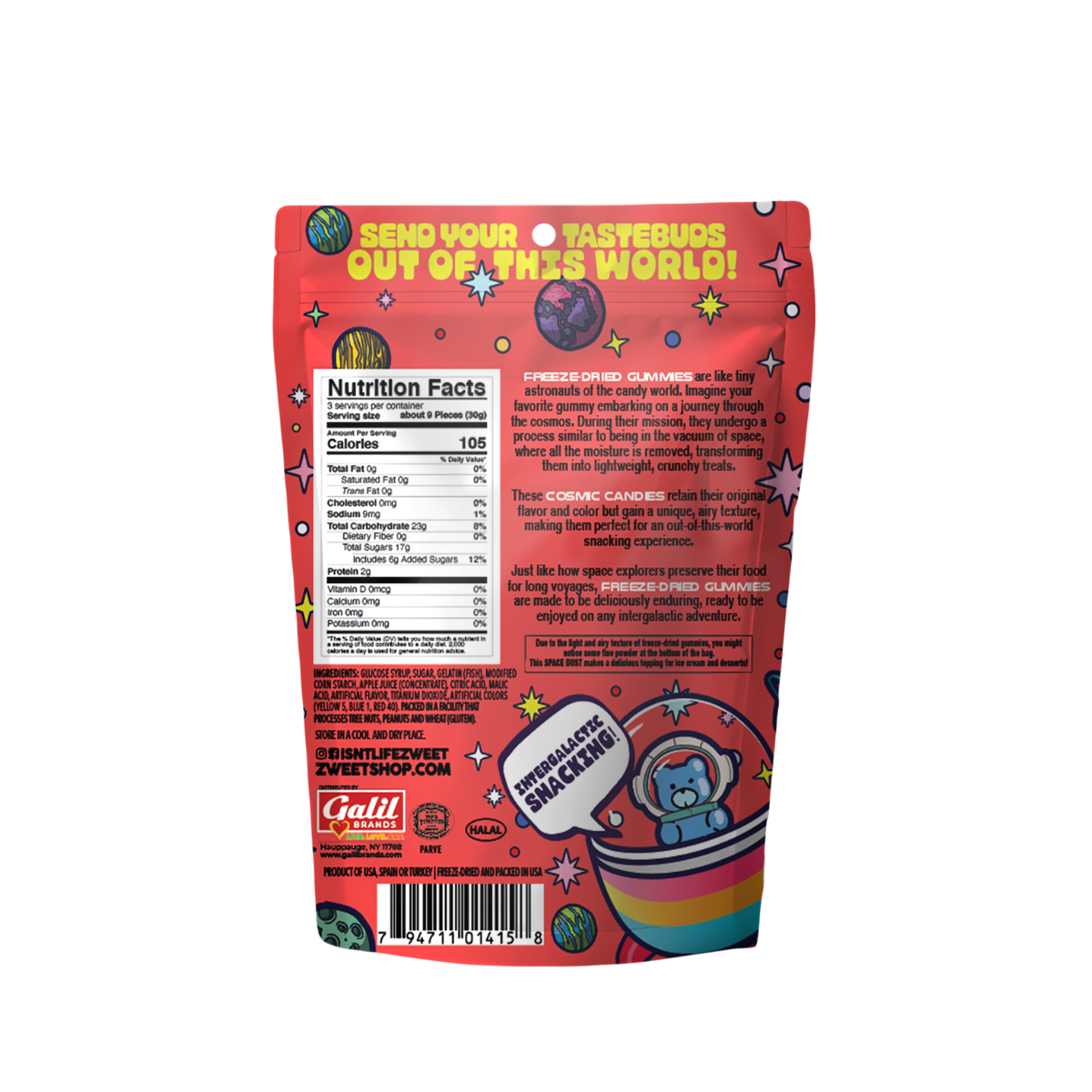Cosmoz Freeze Dried Sour Watermelon, Zweet
