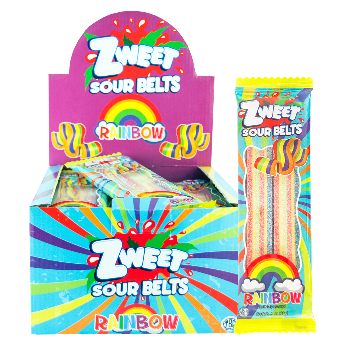 Sour Rainbow (Tutti) Belts, Zweet