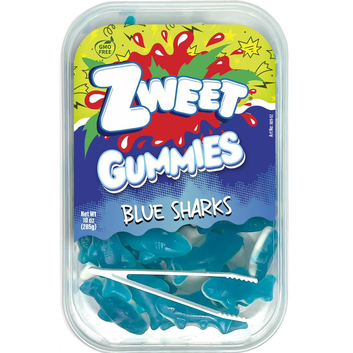 Gummy Blue Sharks, Zweet  OurBasket