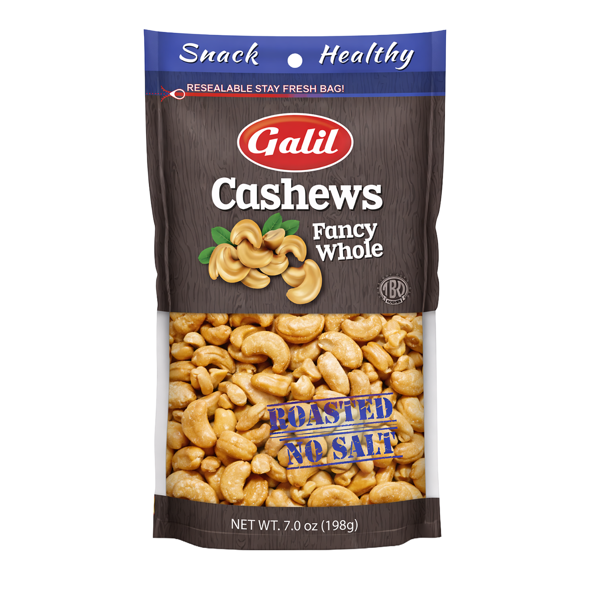 Roasted/Unsalted Cashews, Galil