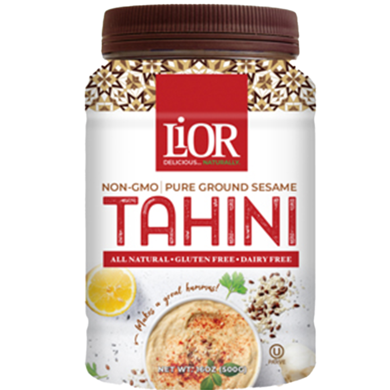 Pure Stone Ground Sesame Butter | Tahini | Non-GMO | 16 oz | LiOR -KOSHER FOR PASSOVER