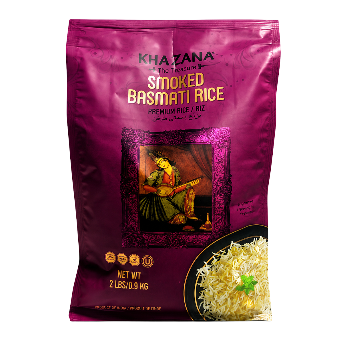 Premium Smoked Basmati Rice, Khazana