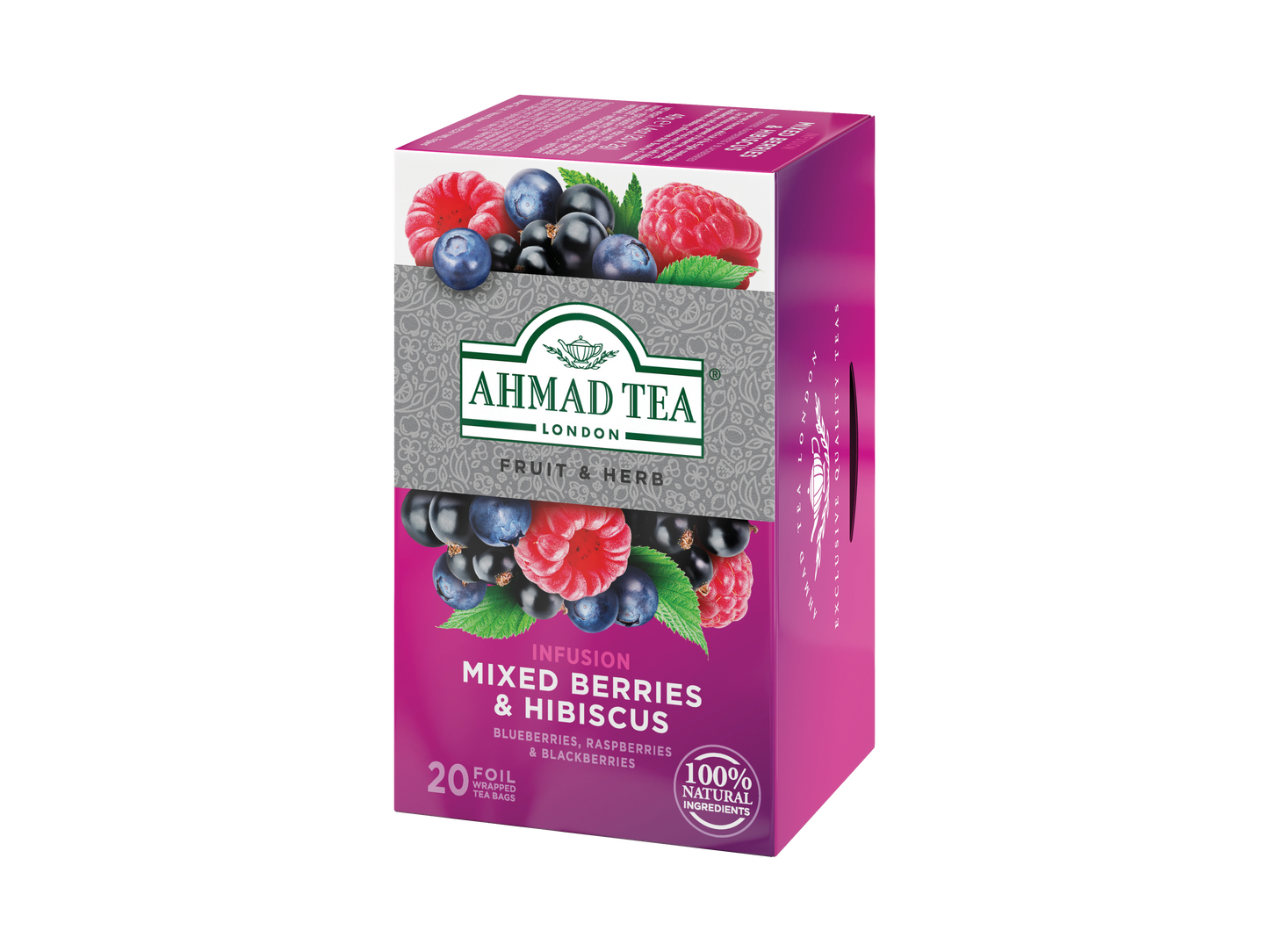 Mixed Berries & Hibiscus Infusion Herbal Fruit Tea, Ahmad Tea