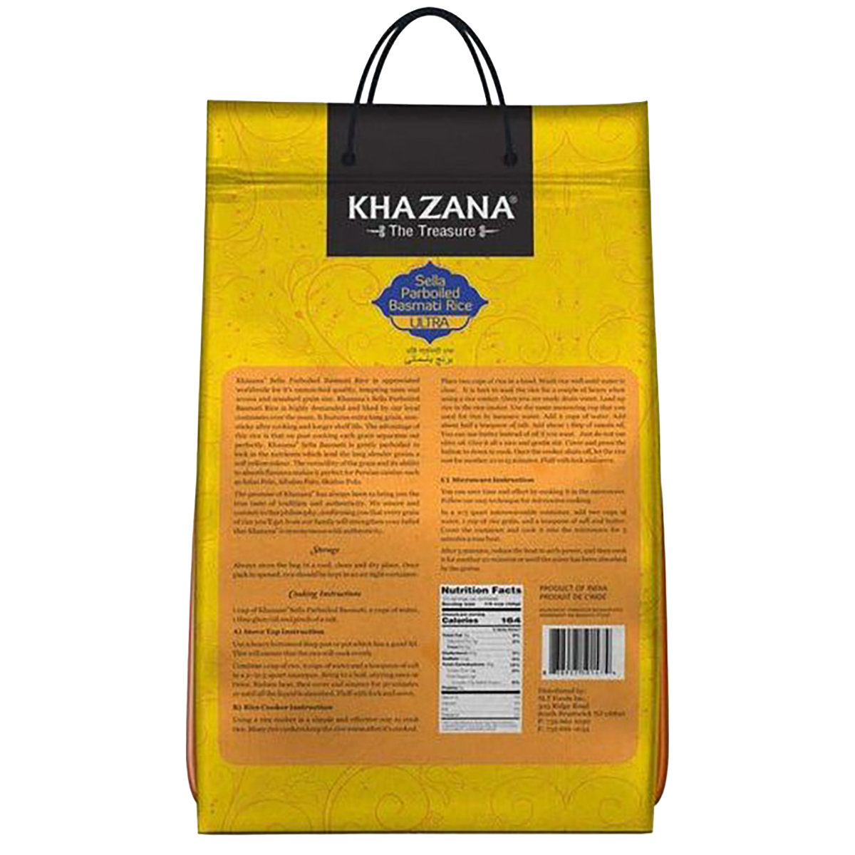 Low G.I. Parboiled Basmati Rice | 10 lbs | Khazana