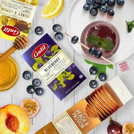 Blueberry Herbal Tea | | 20' Tea Bags | 1.23 oz | Galil - ShopGalil