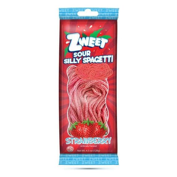 Sour Strawberry Silly Spagetti | Go-Pack | Zweet | 4.5 oz - ShopGalil