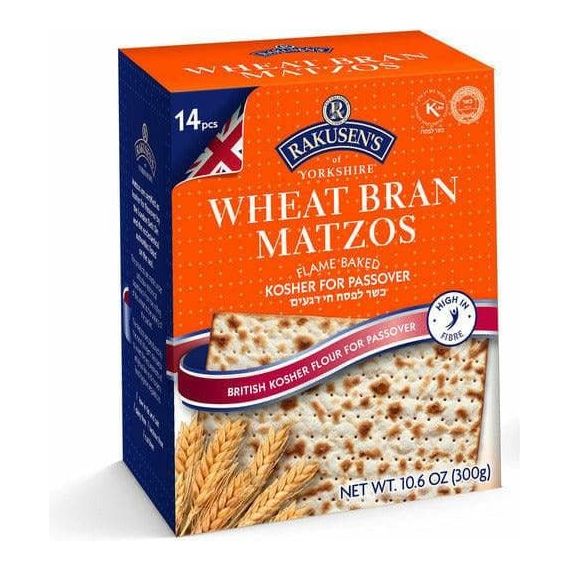 Wheat Bran Matzos | 10.6 oz | Rakusen - ShopGalil