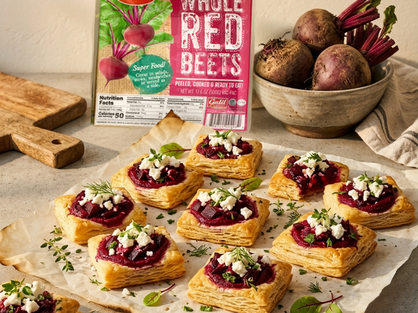 Beet & Feta Puff Pastry Bites