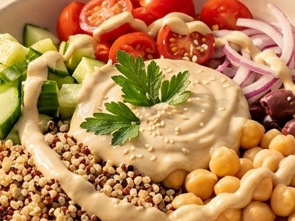 Quinoa Bowl with Tahini Dressing Recipe