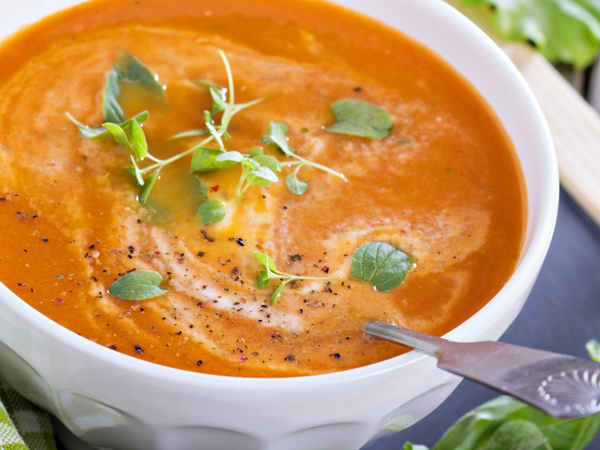 Creamy Tomato Soup with Cannellini Beans
