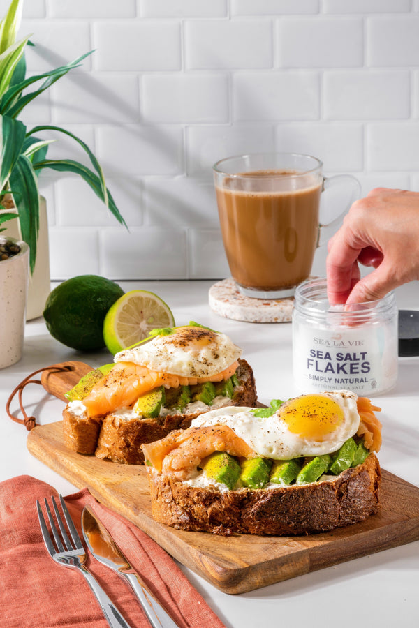 Avocado and Smoked Salmon Toast with Eggs