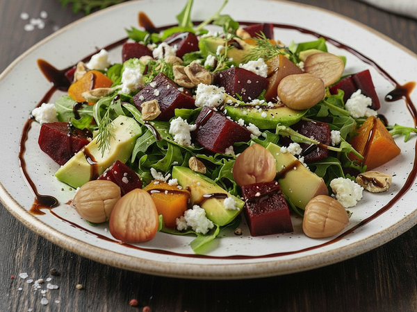 Roasted Beet Salad with Vinegar & Spices