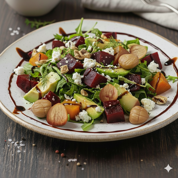 Roasted Beet Salad with Vinegar and Spices