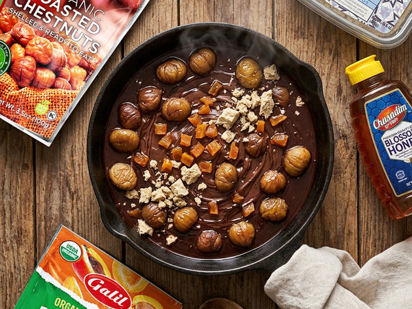 Honey-Glazed Chestnut & Dark Chocolate Skillet