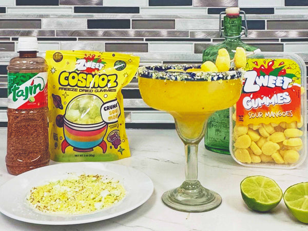 Spicy Mango Tajín Margarita with Zweet Mangoes