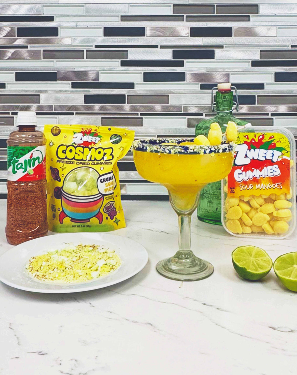 Spicy Mango Tajín Margarita with Zweet Mangoes