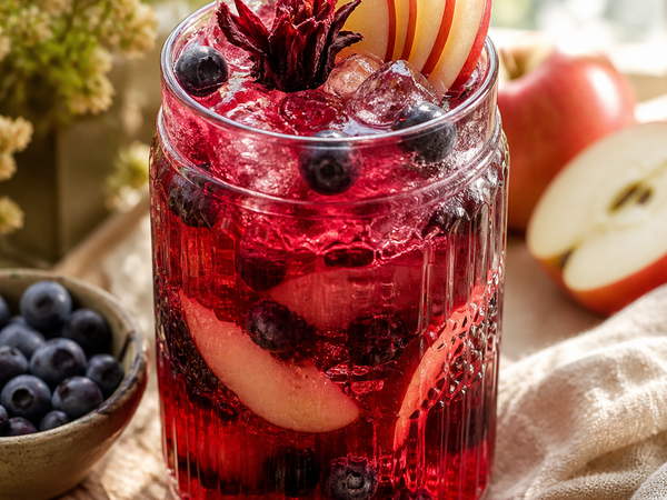 Refreshing Apple-Berry Hibiscus Tea