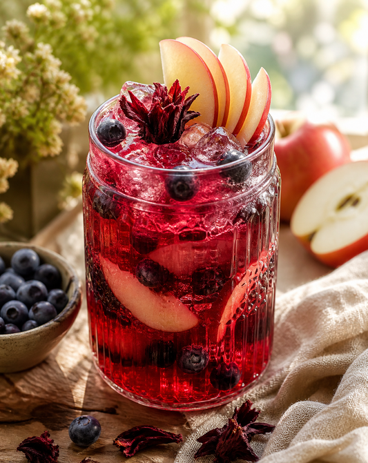 Refreshing Apple-Berry Hibiscus Tea