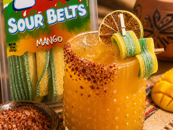 Tropical Mango Chili-Salt Mezcal Fizz