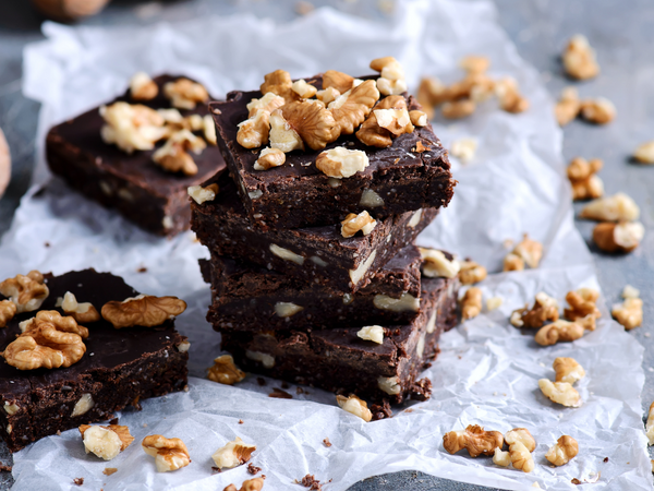 Vegan Date and Walnut No Bake Brownies