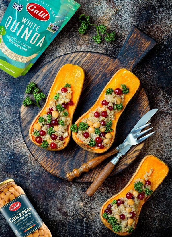 Galil's Quinoa & Chickpea Stuffed Squash