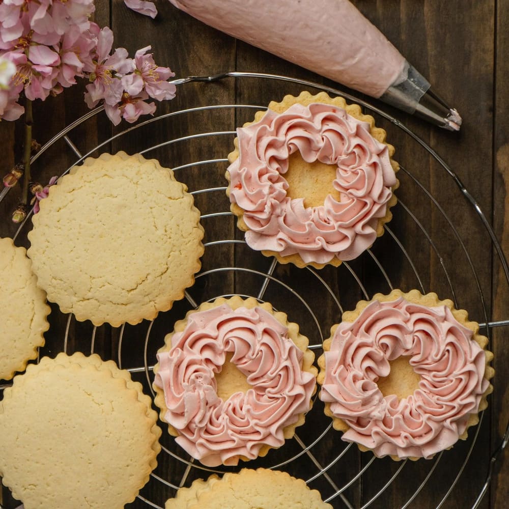 Rose Shortbread Cookies