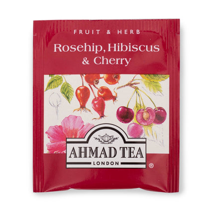 Rosehip, Hibiscus & Cherry Infusion Fruit Tea - Herbal | 20' Tea Bags | Ahmad Tea