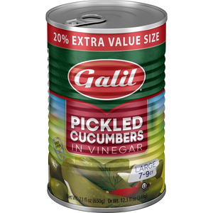Cucumber Pickles in Vinegar, 7-9, Galil