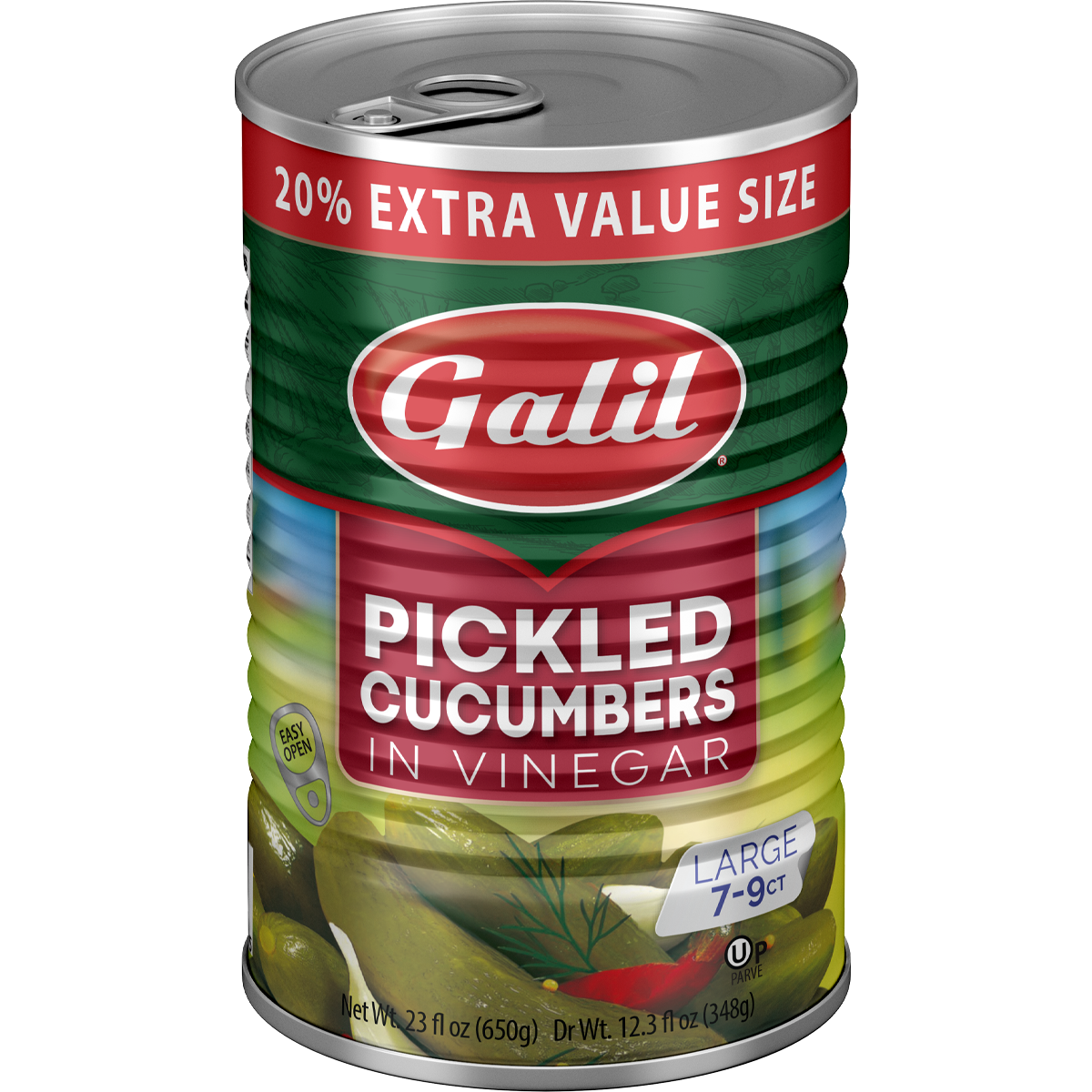 Cucumber Pickles in Vinegar, 7-9, Galil