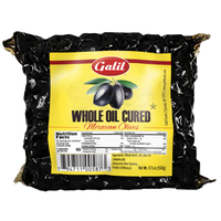 Oil Cured Black Olives Vac-Pack, Galil
