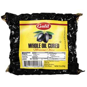 Oil Cured Black Olives Vac-Pack, Galil