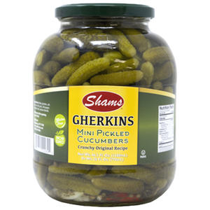Mini Gherkin Pickles, Shams