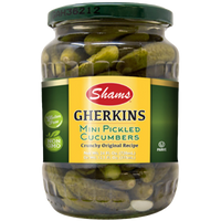 Mini Gherkin Pickles, Shams