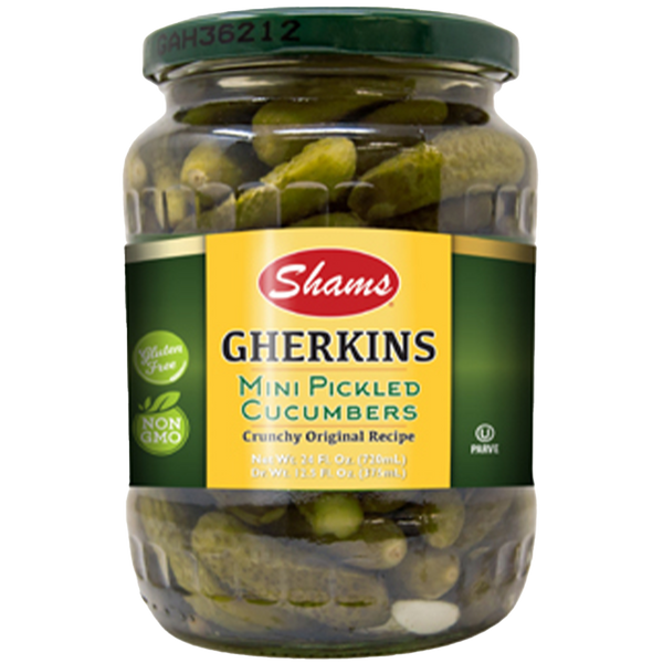 Mini Gherkin Pickles, Shams