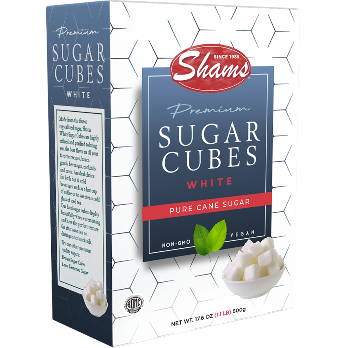 Premium White Sugar Cubes, Shams