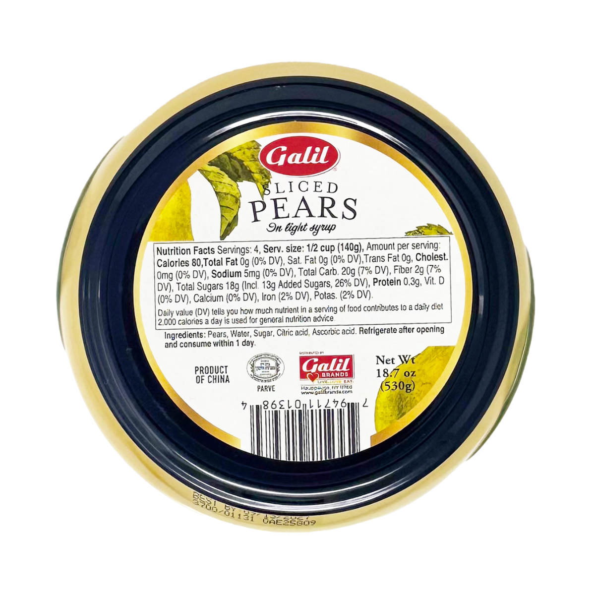 Sliced Pears in Light Syrup, Galil