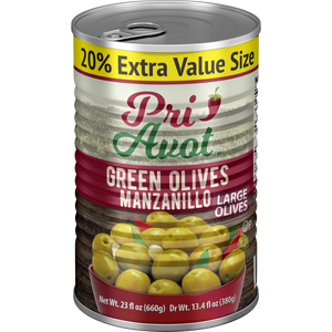 Green Manzanillo Olives 17-20, Pri-Avot