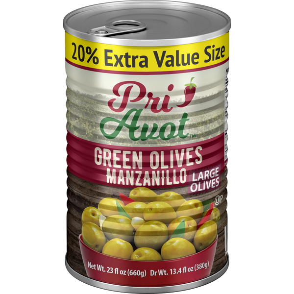 Green Manzanillo Olives 17-20, Pri-Avot
