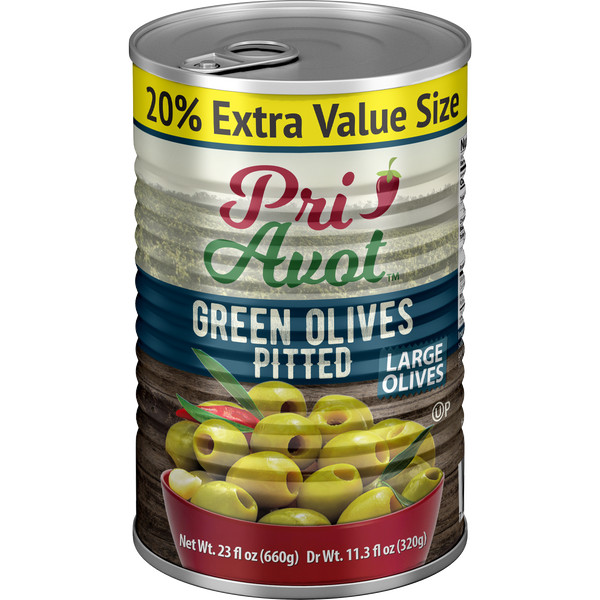 Green Pitted Olives 17-20, Pri-Avot