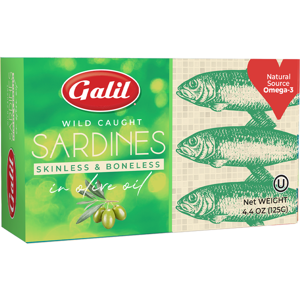 Boneless & Skinless Sardines in Olive Oil, Galil