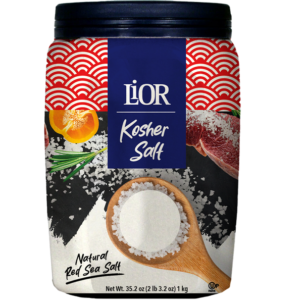 Kosher Salt, Coarse Sea Salt Chefs Jar, LiOR