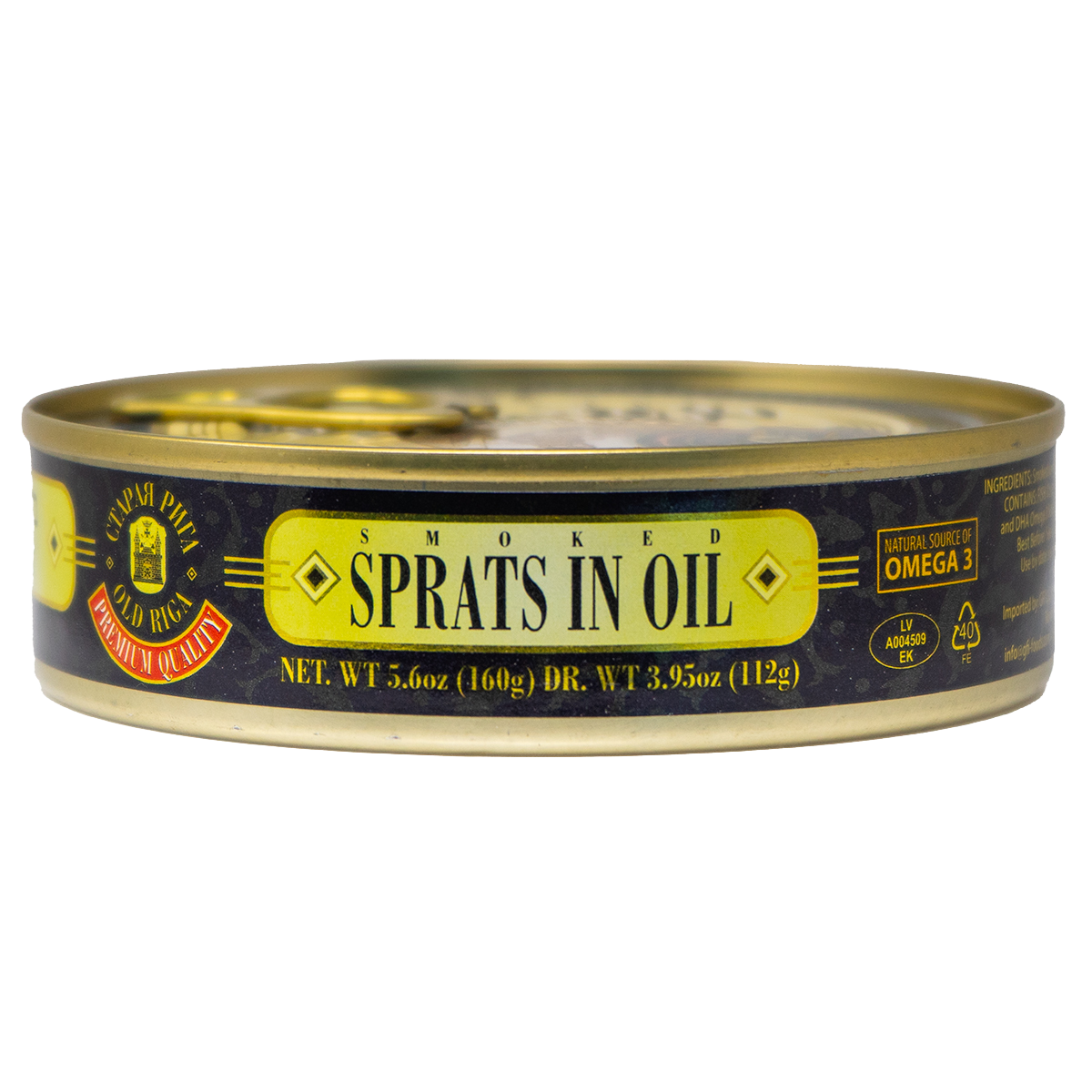 Smoked Sprats In Oil Can, Old Riga