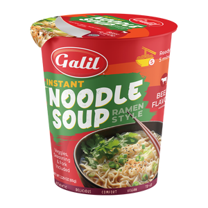 Gluten Free Rice Ramen Beef Instant Soup, Galil