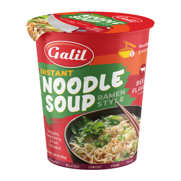 Gluten Free Rice Ramen Beef Instant Soup, Galil