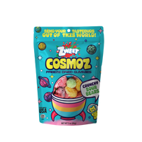 a bag of Zweet Cosmoz Freeze Dried Gummies Crunchy Sour Bears